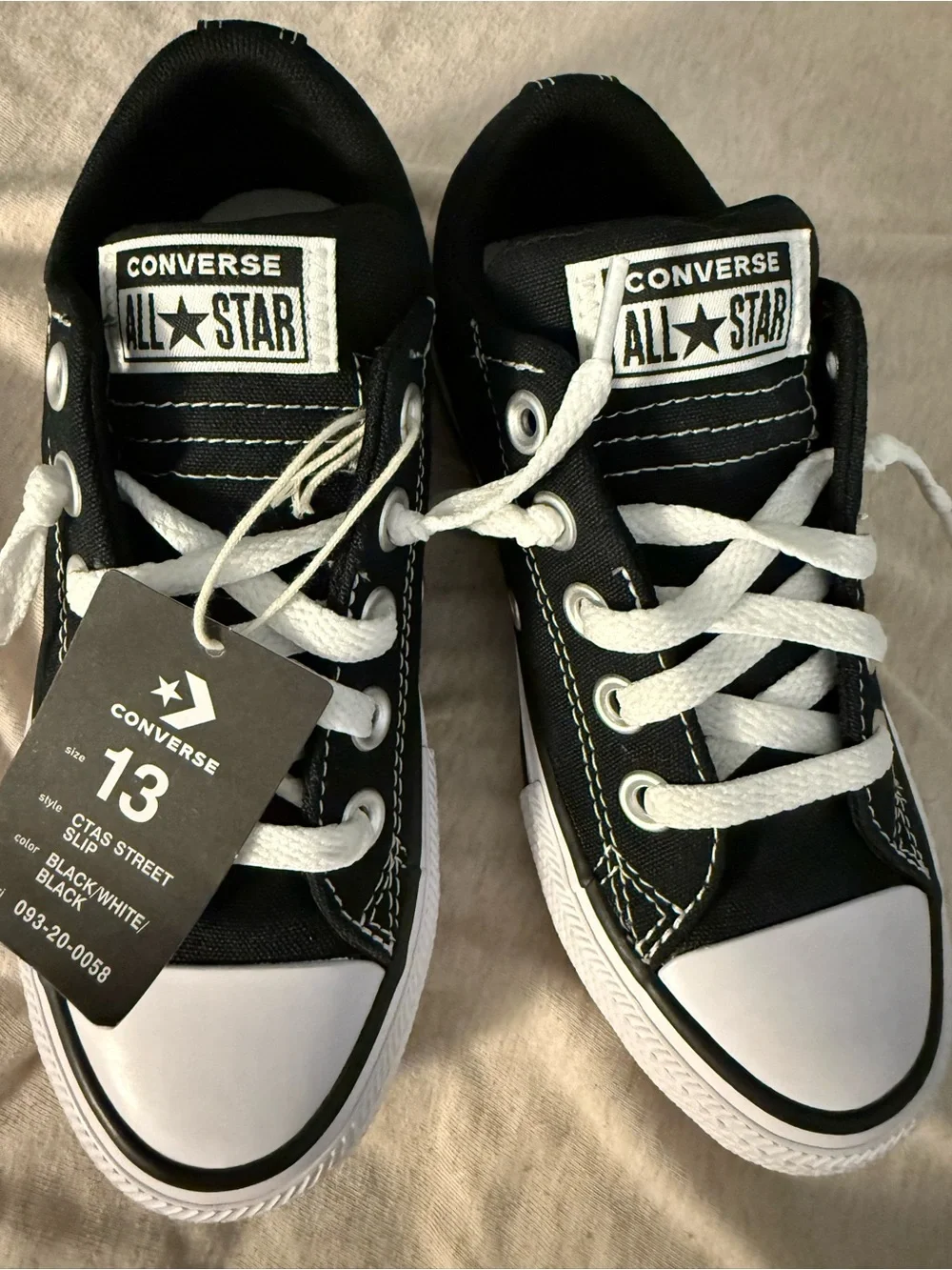 Converse Kids Black and White Low Top Sneakers